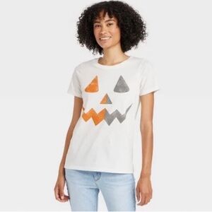 Grayson Threads Women's Jack O' Lantern Short Sleeve Top Halloween